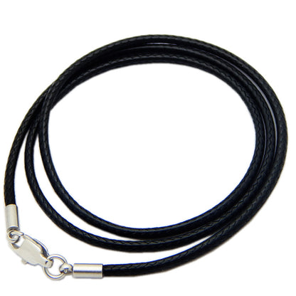 Premium Waxed Cord Necklace (50cm) – Black or Red