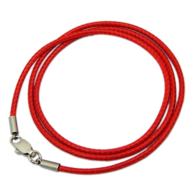 Premium Waxed Cord Necklace (50cm) – Black or Red