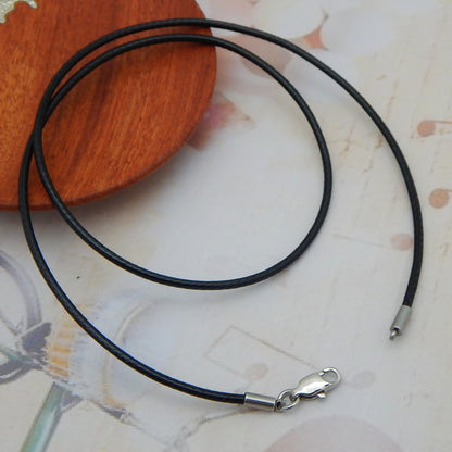 Premium Waxed Cord Necklace (50cm) – Black or Red
